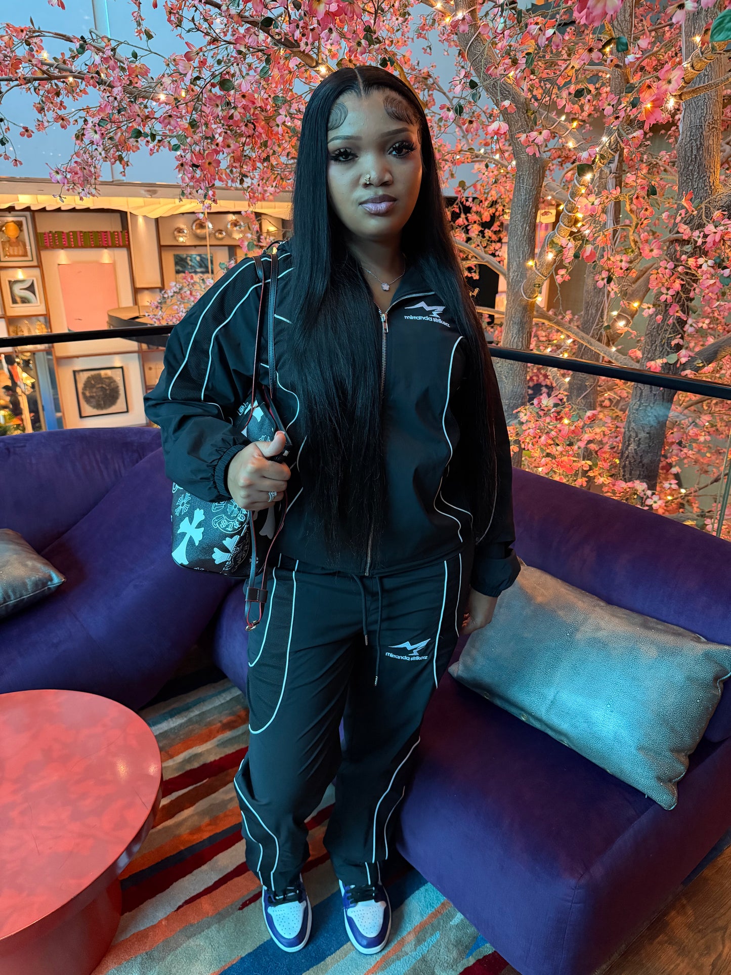Noir Velocity Tracksuit Set (Black)